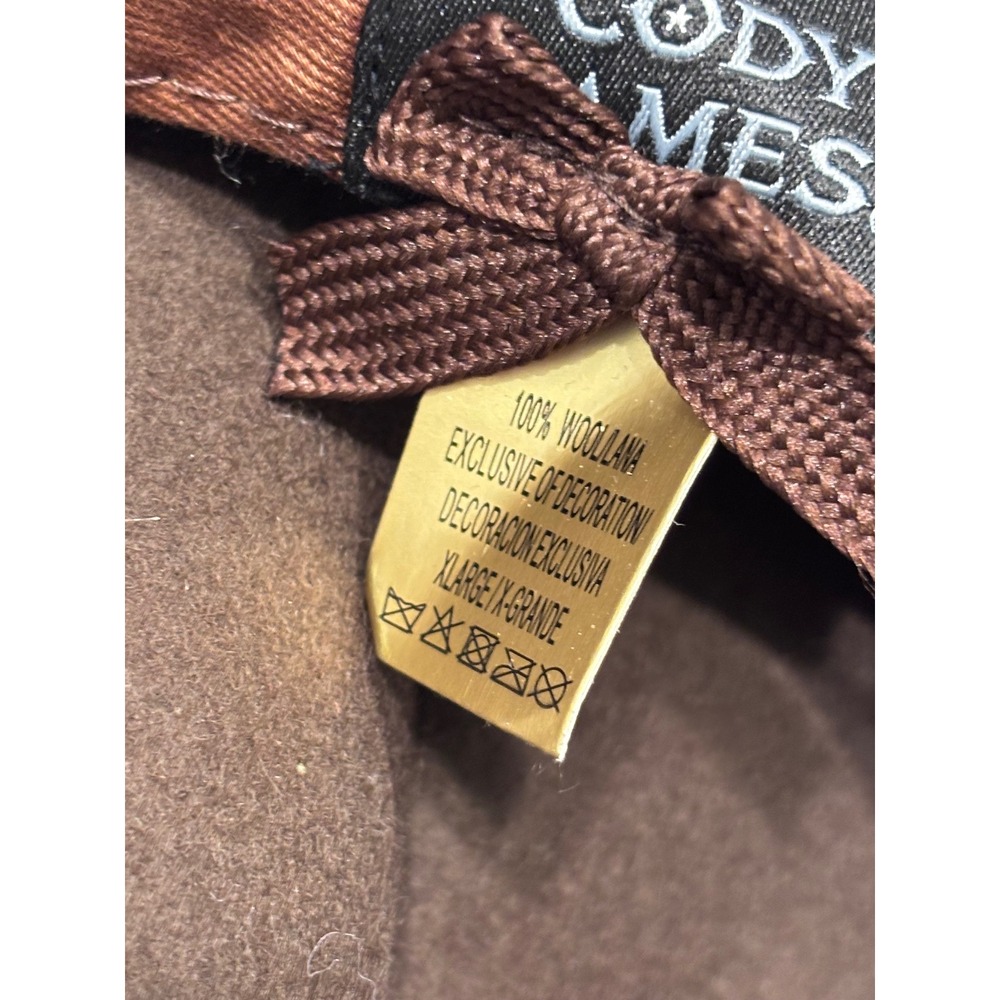 Cody James‎ Mens Brown Wool Cowboy Hat Star Concho Studded Western BBCJDF166 XL - Picture 8 of 9